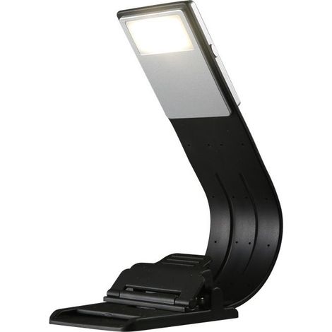 Lampe De Lecture - Avec Pince Rechargeable - 4 Niveaux De Luminosité - Pour Livres Kindle iPad Ordinateurs Portables - Froid - 20,5 X 4 X 0,9 Cm - 1 Pièce (1/5)