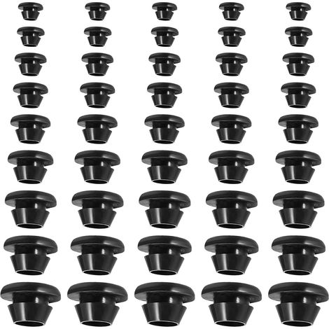90 Pièces Passe Fil Caoutchouc Passe Cable Caoutchouc Oeillet Oeillets pour Baches Voiture Cloison Kit pour Fil, Fiche Souple Ajustable, Range Gestion des Rangement Tressée Fendue Protection (1/5)