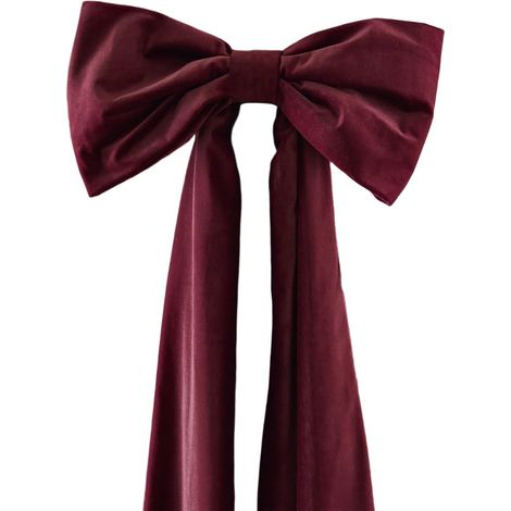 Ribbon Bow - Velvet Christmas Bow - 40 x 110 cm - For Tree Topper Wreath Wall Decoration - Red - 1 Piece (1/5)