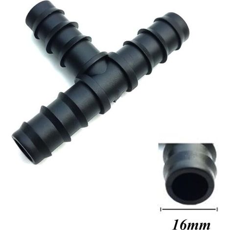 20pcs Connecteurs de Tuyaux pour 16 mm Système d'Irrigation Tee, Tés Raccord d'Irrigation 16mm pour Tubes, Assortiments de Connecteurs de Tuyau Outil D'interface de Tuyau D'irrigation de Jardinage (1/4)