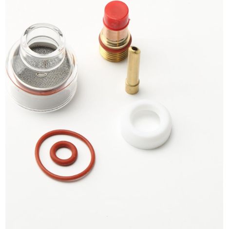 Kit de buse en Verre pour soudage TIG Pistolet de soudage TIG-17/18/26 avec mandrin à lentille à gaz coupelle en Verre, Machine de soudage TIG Accessoires de soudage TIG complets (3,2 mm) (1/5)