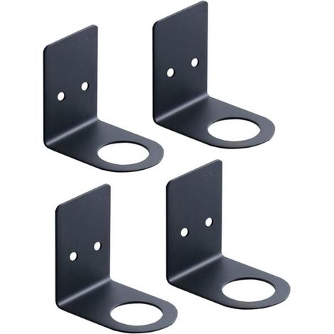 2.7cm Soap Dispenser Wall Mounted Hand Pump Holder Wall Mounted Lotion Holder 4pcs Black MUMU