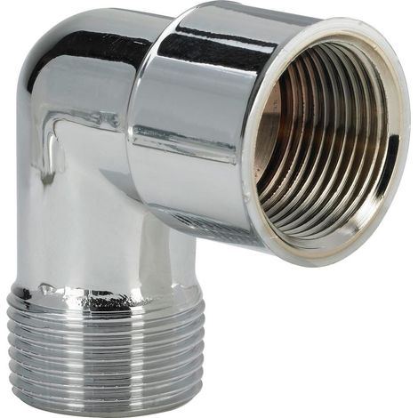 Viega Gomito 90 gradi, R 1/2, Rp 1/2 Ottone, cromato Modello 1613, 102586