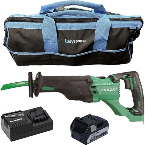 Hikoki CR18DBLJ4Z Brushless Recip Saw + X1 5AH Battery + Charger + 21"" Bag (1/5)