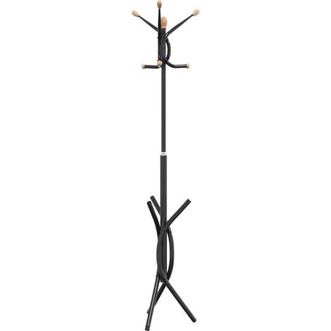 Porte-manteau noir, 176 cm, fer thermolaqué (1/5)
