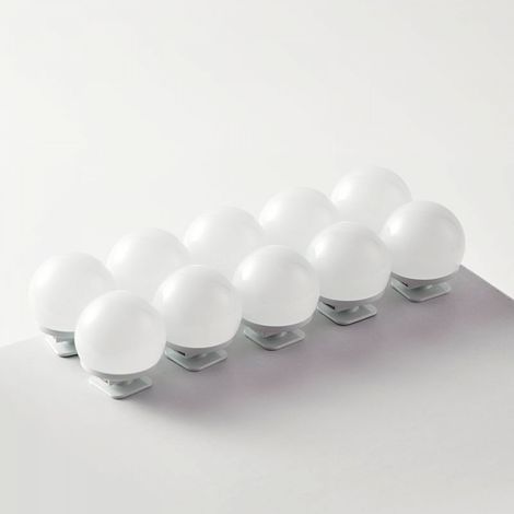 Lumière de Miroir, Led Miroir Coiffeuse Lumière Miroir Coiffeuse Maquillage Rampe Removable Lampe pour Miroir 3 Couleurs éclairage pour Coiffeuse - Lot de 10 (1/5)