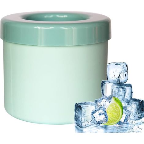 Moule à glaçons cylindrique 3D avec système de démoulage par pression, 60 petits glaçons pour cocktails et boissons, petit format bleu (1/5)
