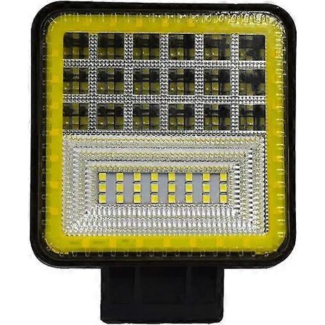 Barre lumineuse LED Nlpearl pour travail tout-terrain 4x4, compatible Jeep, camion, tracteur, bateau, SUV, quad, antibrouillard, 12 V/24 V, 1 pièce, 126 W, jaune (1/5)