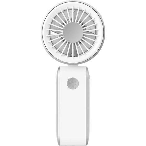 Rechargeable Handheld Folding Fan, 3-Speed Portable Cooling Fan, Easy Carry for Outdoor Work & Travel,White (1/5)