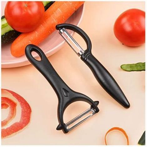 2 PCS Éplucheur Universel, Econome Legumes Inox Eplucheur Legumes Manuel Eplucheur Pomme de Terre Poignée Ergonomique, Couteau Epl (1/4)