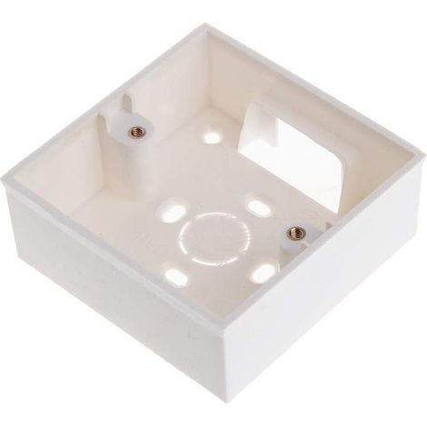 Boîte de jonction murale en PVC 86x86 mm pour socle de prise d'interrupteur. (1/4)