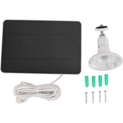 Ortviai Panneau Solaire 4 W 5 V pour Caméra de Sécurité Arlo Pro 4/Pro 3/Ultra 2/Pro 5S – Silicium Monocristallin, Blanc (1/5)