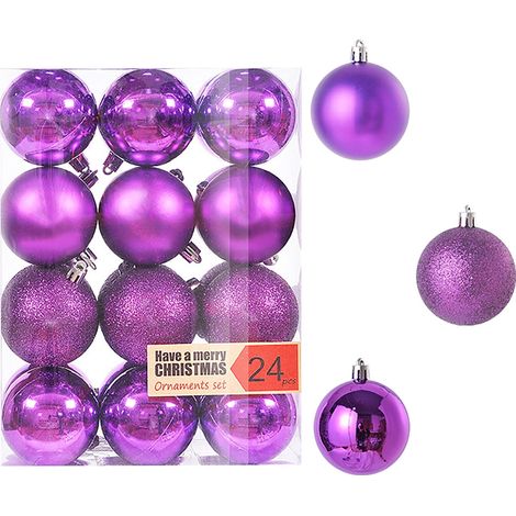 Boule De Décoration - Boules De Noël En Plastique Électroplatiné - Pour Arbre De Noël Guirlande Couronne - Lot De 24 Pièces De 3 Cm (1/2)