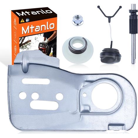 Kit d'écrous de plaque de guidage interne de pompe à huile pour tronçonneuse HUSQVARNA 445 450 E X-TORQ, plaque de guide, arbre de pompe à huile, roue worm, bouchon d'huile, plaque de barre, écrou de (1/5)