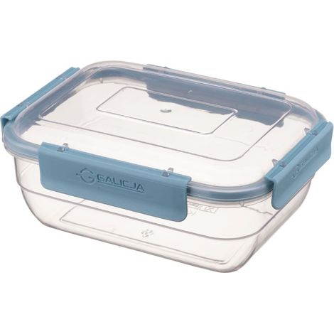 Contenitore rettangolare per la conservazione degli alimenti 750 ml 0,75 l VIVO ermetico con guarnizione chiusa con 4 clip