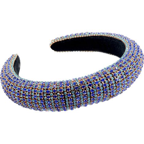 Diadema Con Cristales - Para Mujer - Hecha A Mano - Tela De Gamuza - Para Fiesta Y Boda - 1 Unidad (1/5)