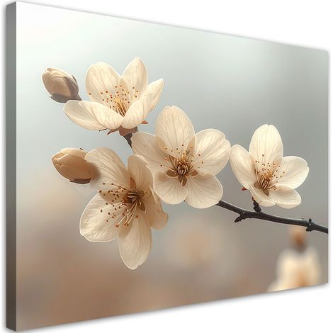 Wandbild Cremefarbene Magnolien in einer romantischen Vintage-Komposition 45x30