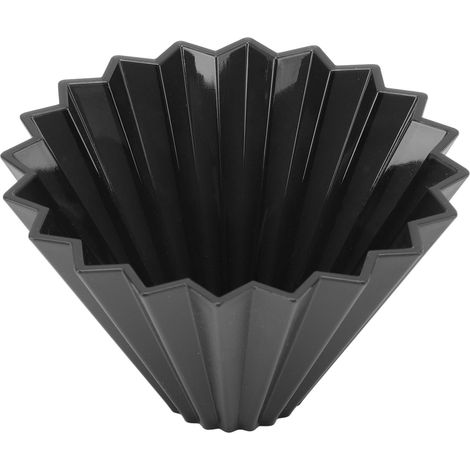Filtre à café conique réutilisable en résine, pour café infusé à la main, noir. (1/5)