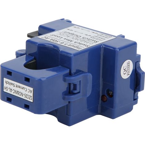 Transducteur de courant alternatif AC 1,6-50A, contact NO/NC, entrée 0,3A à 240V AC/DC, SZC05 AL-SH, interrupteur de mesure pour usage industriel. (1/5)