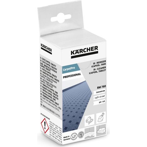 Kärcher – Nettoyant pour moquettes RM 760 62958500 – Tablettes 16 pastilles – Technologie d'encapsulation I-capsol – Gain de temps de séchage jusqu'à 50%
