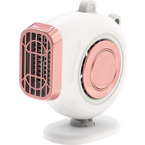 Ventilateur de Dégivrage de Chauffage de Voiture 3 en 1 12V 150W, Chauffage Automatique Portable et Désembuage pour Pare-brise avec Base Réglable, Chauffage Rapide en Plastique (WHITE) (1/5)