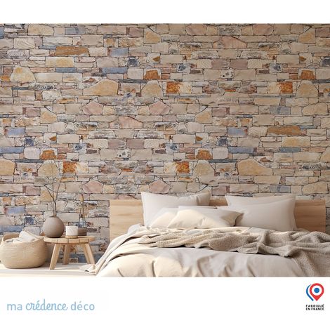 Papier peint : Mur, Pierres naturelles 3 - Intissé - L.400 x H.280 cm - Beige orange (1/5)