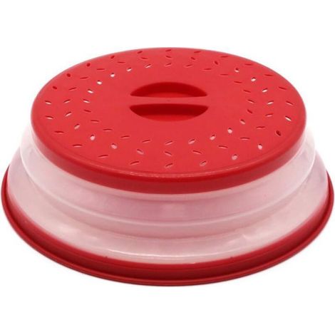 Cloche micro-ondes - - Pliable - Anti-éclaboussures - Passoire fruits/légumes - Sans BPA