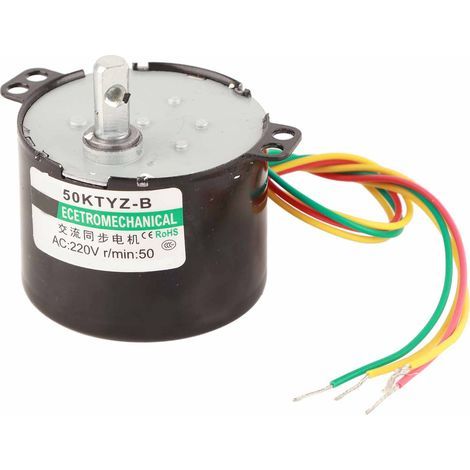 50KTYZ AC 220V 6-10w Moteur Synchrone à Aimants Permanents CW/CCW Moteur Electrique à Couple Elevé à Faible Vitesse (50rpm). (1/5)