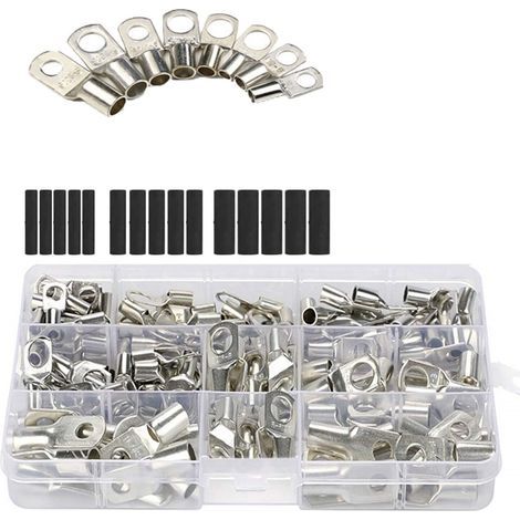 Sortiment mit 240 Rohrösen, Ösen, Laschen, Kabelschuhen, Ringsätzen, 6-35 mm² (1/5)