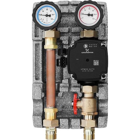 Kit de circuit de chauffage Easyflow DN 20 (3/4") non mélangé avec pompe Grundfos UPM3S AUTO 15-60 (1/2)
