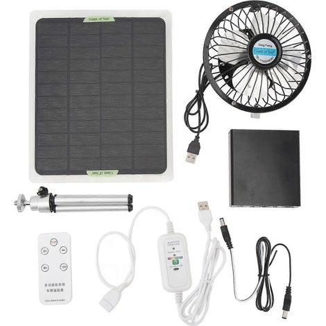 Solarpanel-Ventilator 20W 2350RPM Lüftungsventilator 6-Zoll-Abluftventilator Solarbetriebener Ventilator mit Fernbedienung