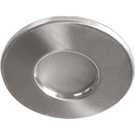 Empotrable redondo fijo “Rain” GU5.3 IP65 Ø8,3cm fabricado en aluminio y cristal pyrex color acero (1/2)
