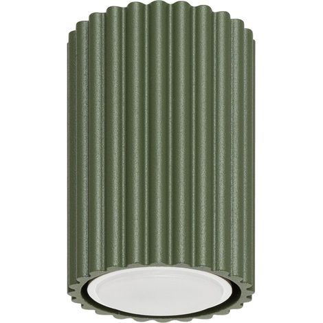 Deckenspot Aluminium GU10 Ø 6,5 cm Aufputz Olivgrün rund Modern Spot Lampe Decke (1/5)