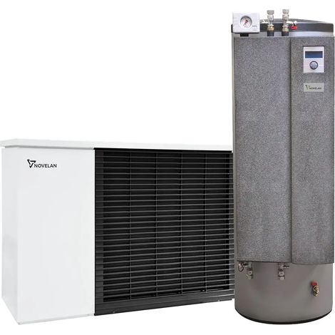 Paquet Novelan Pompe à chaleur air/eau LAD-9 9,0kW avec Compact Station Dual CSD 103609CSD22