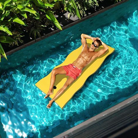 GOPLUS Tappeto Galleggiante per Piscina e Mare, per Adulti e Bambini, Nessuna Necessità di Gonfiaggio, Design Pieghevole