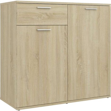 Credenza Rovere Sonoma 80x36x75 cm in Legno Multistrato vidaXL