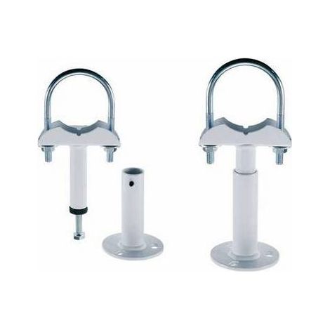 Pieds peints pour radiateurs sur pied – Lot de 2 pièces – Hauteur réglable 110-160 mm – Galvanisation électrolytique blanche – Oter