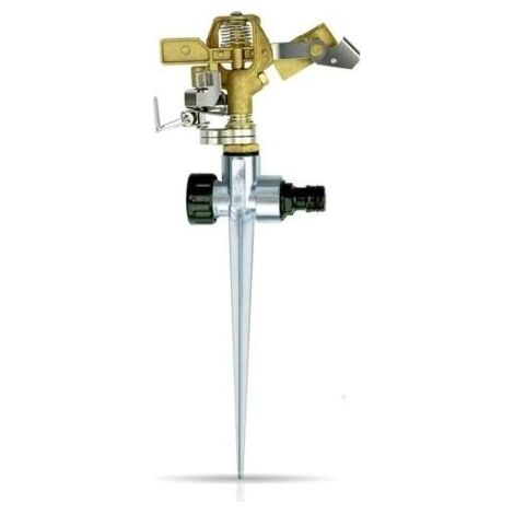 Arroseur de Jardin Impulse, 360 Degrés à Toute épreuve Arroseur à Gazon Impact Pulvérisateur D'irrigation avec Metal Spike pour Arroser Les Plantes Fleurs Légumes (1/5)