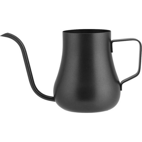 Cafetière à filtre en acier inoxydable noir de 280 ml avec bec verseur à long col de cygne (1/5)