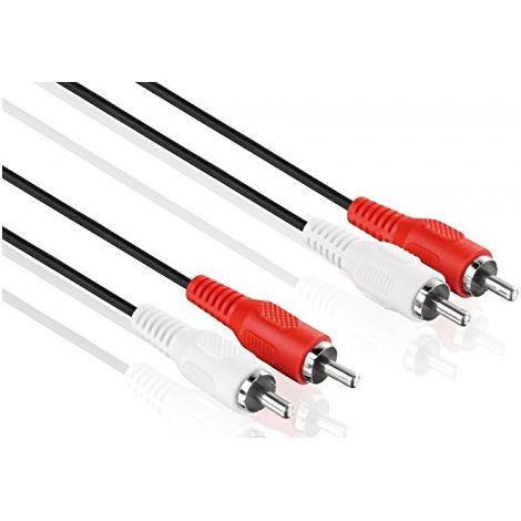 Câble RCA 15 m Câble audio stéréo 2 fiches RCA vers 2 fiches RCA Câble de connexion pour amplificateur HiFi Home Cinéma Blu-Ray (1/5)