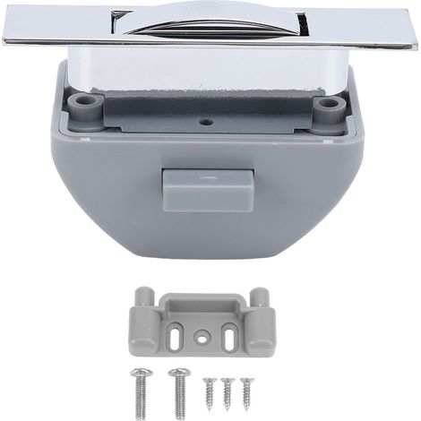 Ortviai Serrure de meuble RV sans clé en alliage zinc chromé – bouton poussoir pour caravane, camping-car, bateau