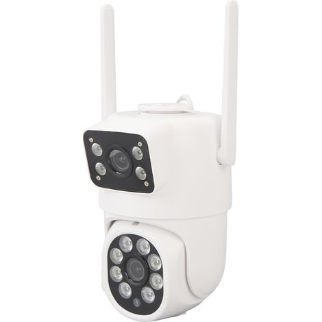 Caméra de sécurité extérieure intelligente PTZ Wifi à double objectif avec détection de mouvement et audio bidirectionnel (1/5)