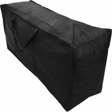 Sac De Rangement Pour Coussins De Jardin - Oxford 600D Etanche - 173 X 76 X 51 Cm - Noir - 1 Piece (1/5)