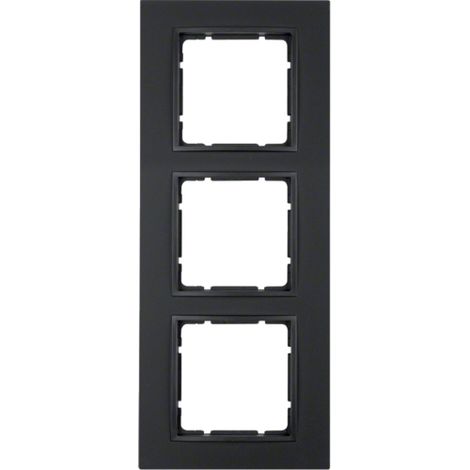 HAGER B7  CADRE 3 ÉLÉMENTS ANTHRACITE MAT