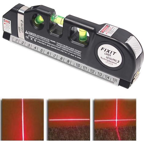 MINKUROW Laserbandlineal – Bestgift Multifunktions-Lasermesslinie Laserlineal Messlinie Angepasstes Standard- und metrisches Lineal (1/5)