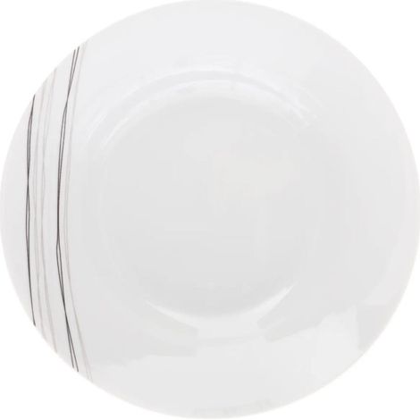 Lot de 6 Assiettes Creuse "Lignes" 20cm Blanc (1/3)