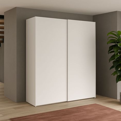 Armadio due ante scorrevoli bianco opaco Swing – 180x55x210H (1/4)
