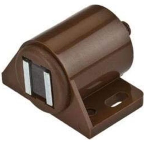 2 PEZZI - CHIUSURA MAGNETICA REGOLABILETIPO DA APPLICARE - CORPO IN PLASTICA MARRONE CON VITI - FORZA MAGNETICA 6Kg