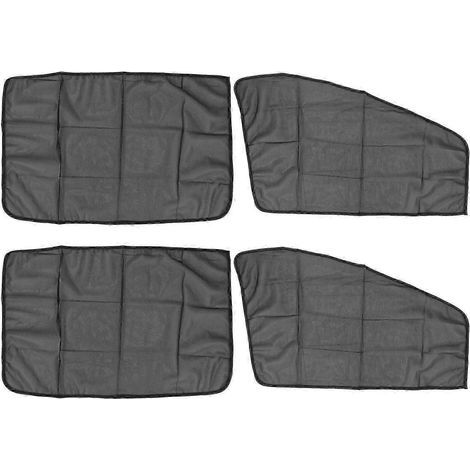 Lot de 4 pare-soleil magnétiques universels pour vitres latérales, avant et arrière de voiture, protection UV (1/5)