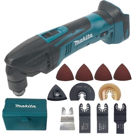 Makita DTM50Z 18v LXT Cordless Multi Tool Bare + 27pc Set Plunge Blades + Box (1/4)